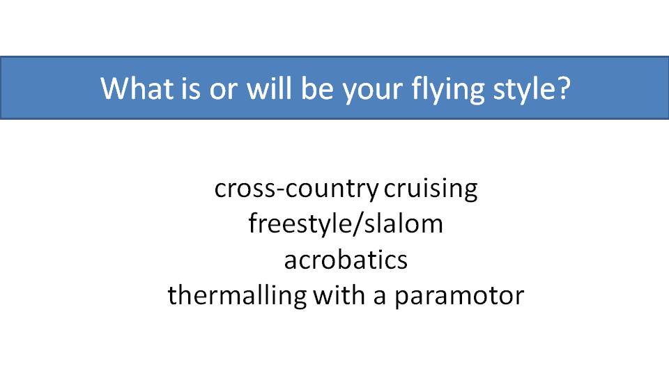 Paramotor Fuel Capacity