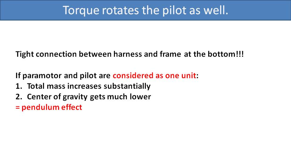 Torque Compensation on High-Suspension Paramotors 1