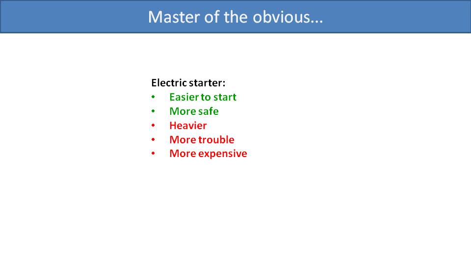 Manual or Electric Starter for Paramotor 2